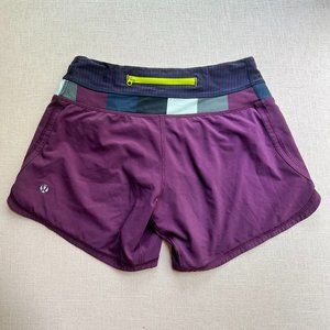 Lululemon Purple Shorts with Cute Waistband Size 2